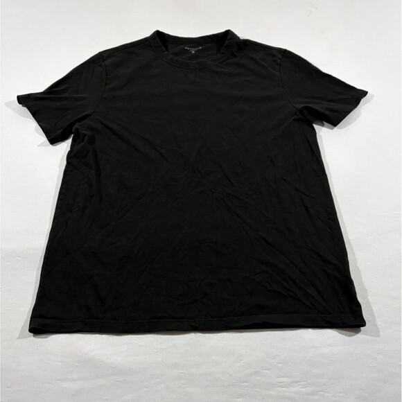 Mott & Bow Mens Black Short Sleeve Classic Crew Driggs Tee Cotton T-shirt Sz M - Picture 1 of 9